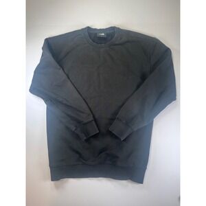 NBA Houston Rockets Sweatshirt Mens Large Black Sleeve Print Crewneck Tonal Logo